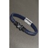 Pulsera Lotus Style unisex cuero y acero