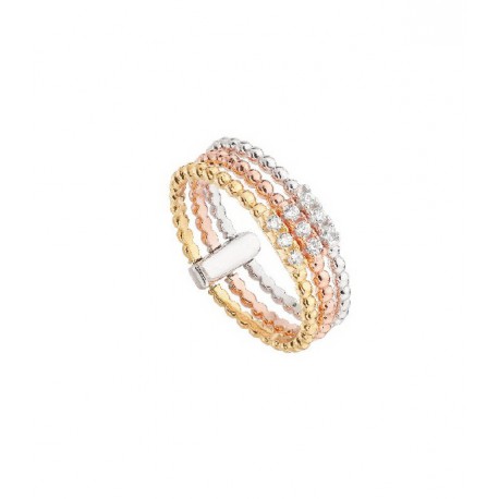 Anillo Itemporality Basic plata 925 tricolor nº 12