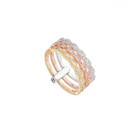 Anillo Itemporality Basic plata 925 tricolor nº 16