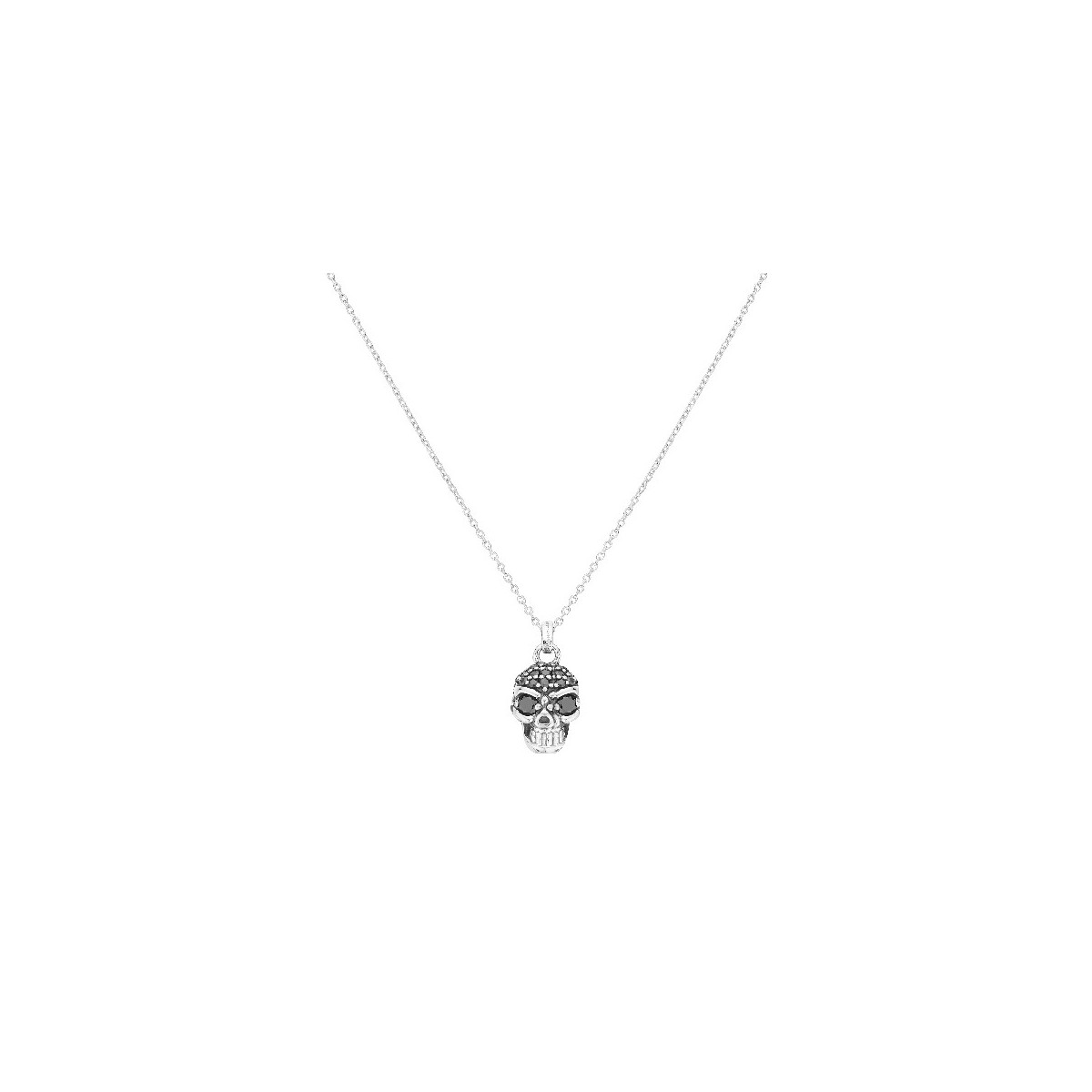 Gargantilla Itemporality Skull plata 925