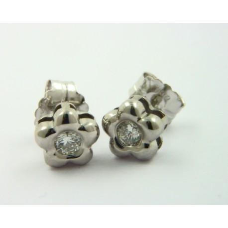 Pendientes oro 750 blanco con brillantes