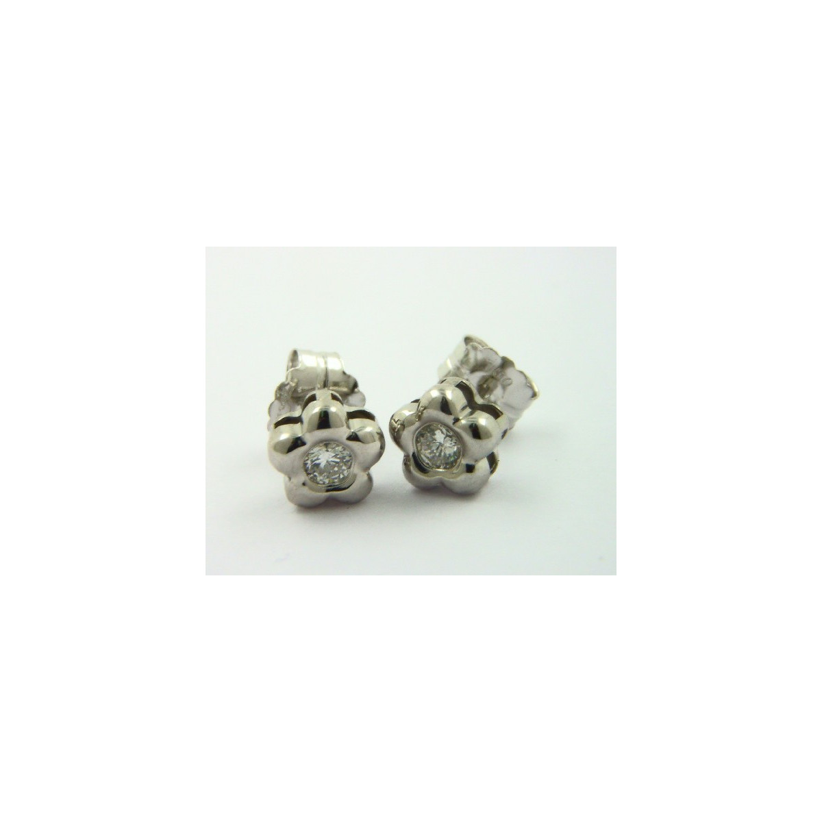 Pendientes oro 750 blanco con brillantes