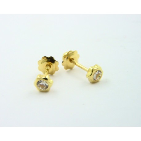 Pendientes oro 18k circonitas