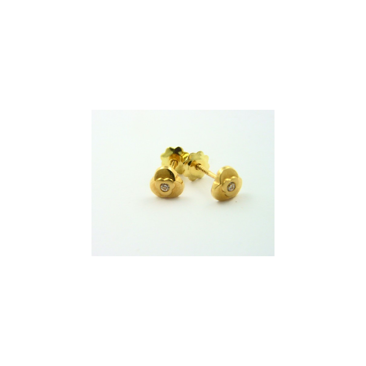 Pendientes oro 18k con circonitas