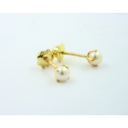 Pendientes oro 18k con perla