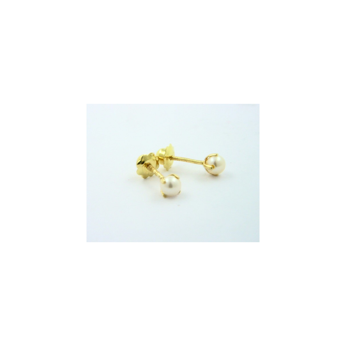 Pendientes oro 18k con perla