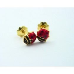 Pendientes oro 18k mariquitas