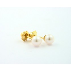 Pendientes oro 18k con perla