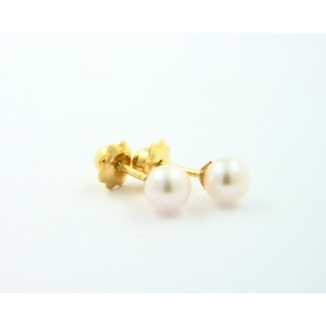 Pendientes oro 18k con perla