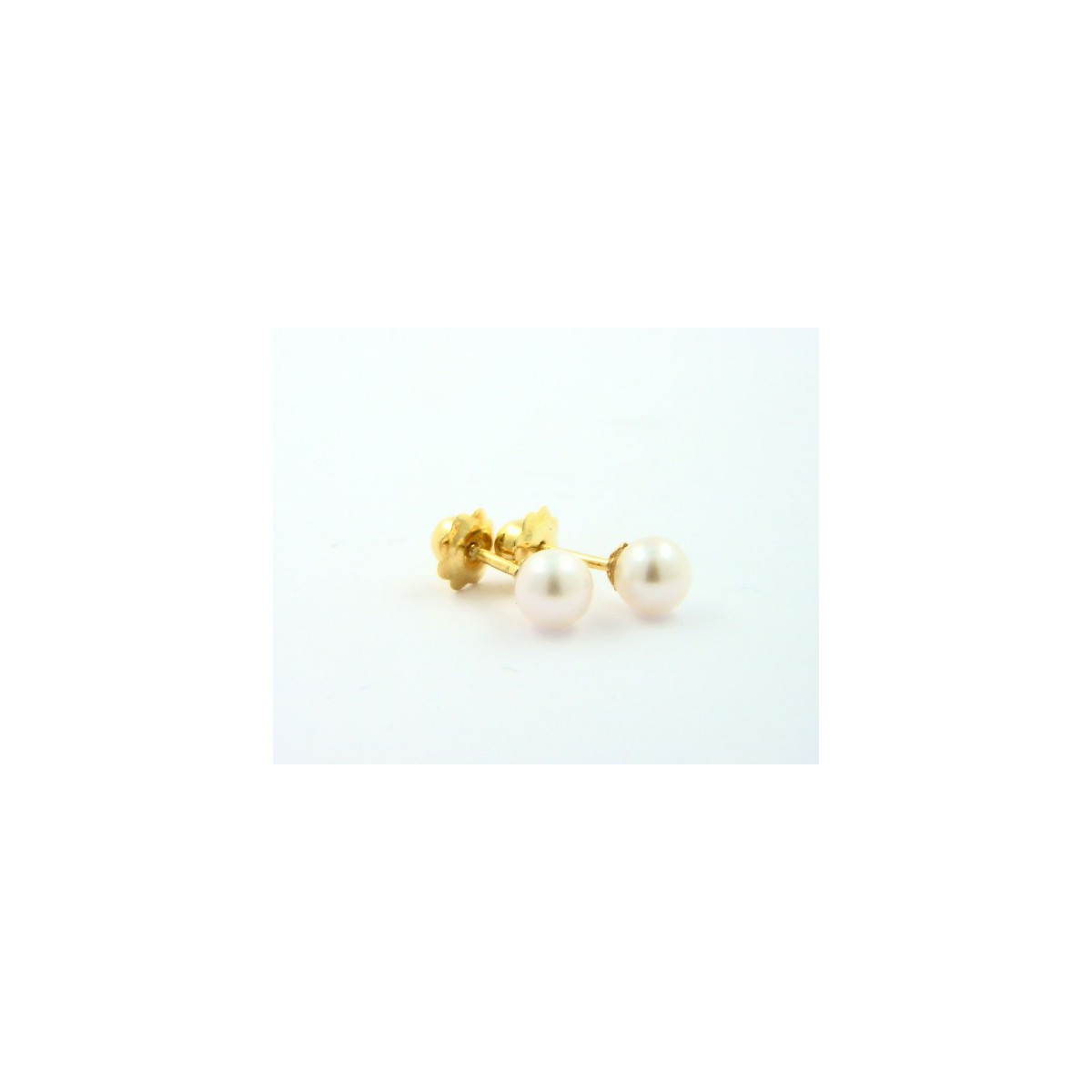 Pendientes oro 18k con perla