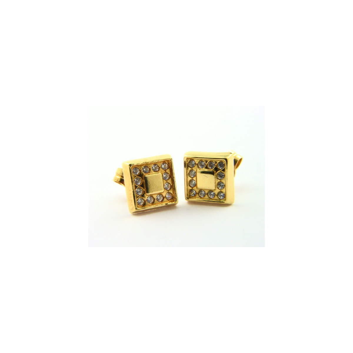 Pendientes oro 18k con circonitas