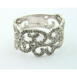 Anillo oro blanco 18k con brillantes