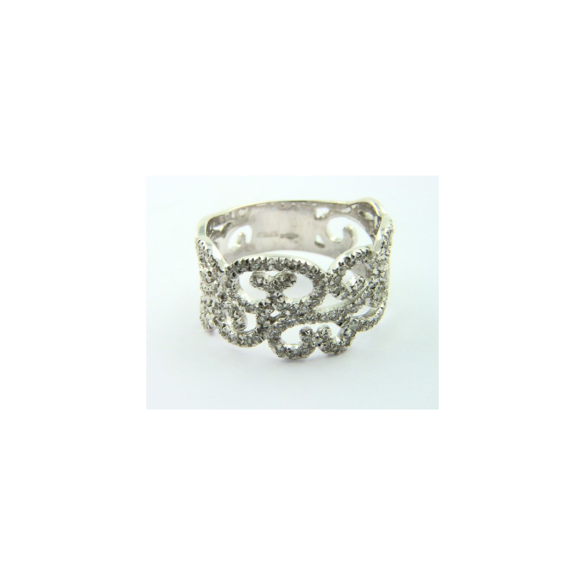 Anillo oro blanco 18k con brillantes