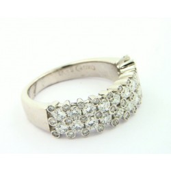 Anillo oro blanco 750 con brillantes