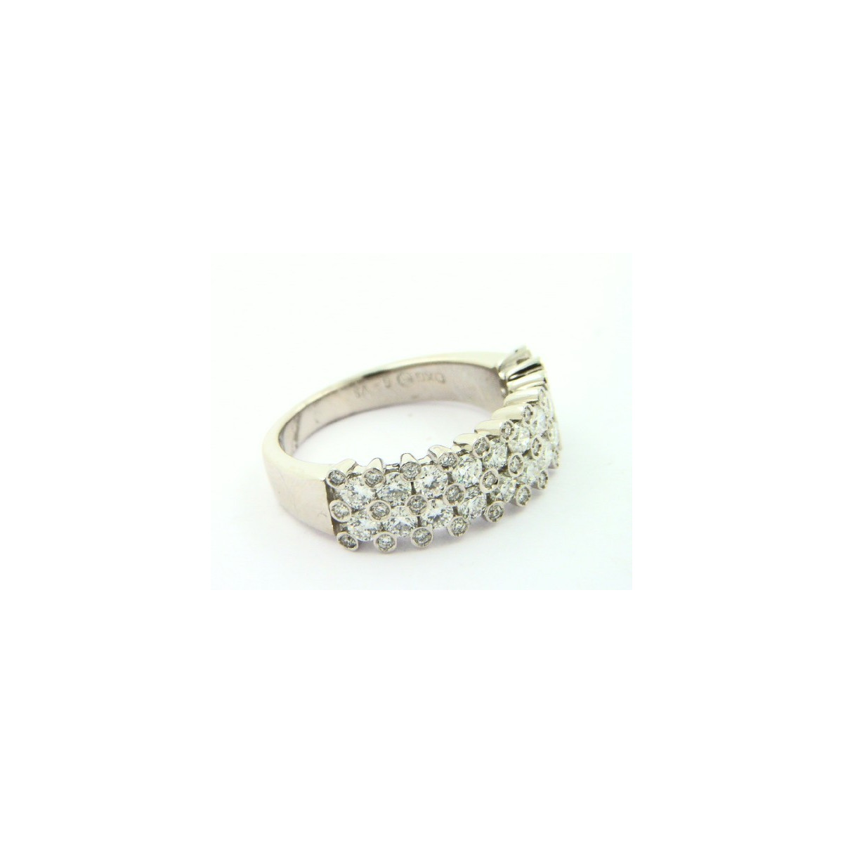 Anillo oro blanco 750 con brillantes