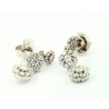 Pendientes oro blanco 750 con brillantes