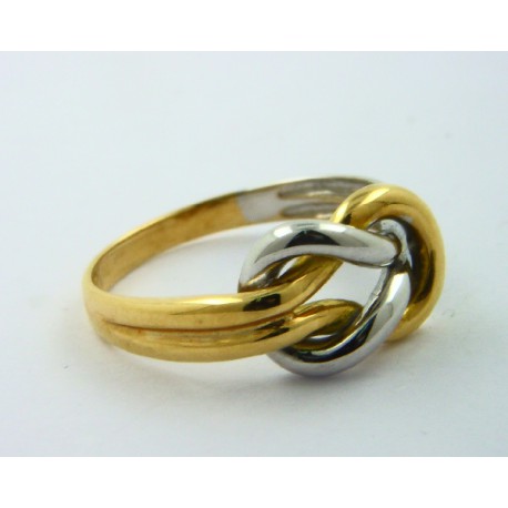 Anillo oro blanco y amarillo 750