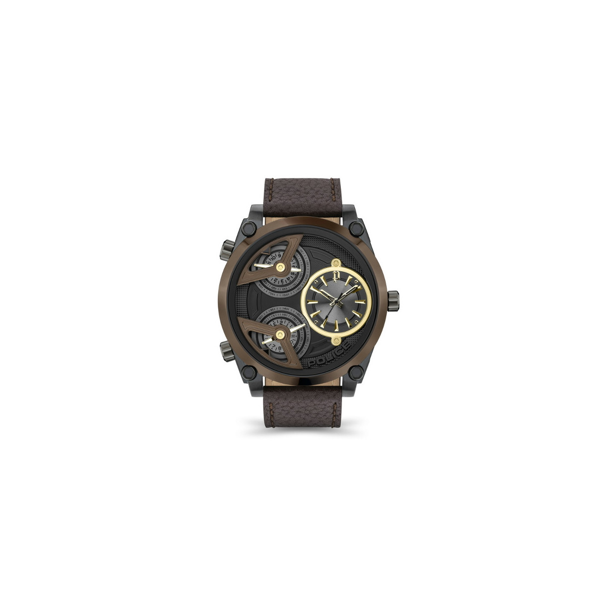 Reloj Police Wing 3H Gun-Brown Dial