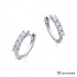 Pendientes LeCarré oro blanco 750 y brillantes