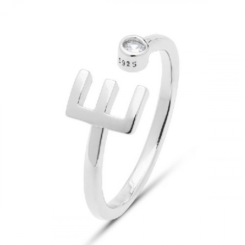 Anillo Luxenter plata 1 ley inicial E
