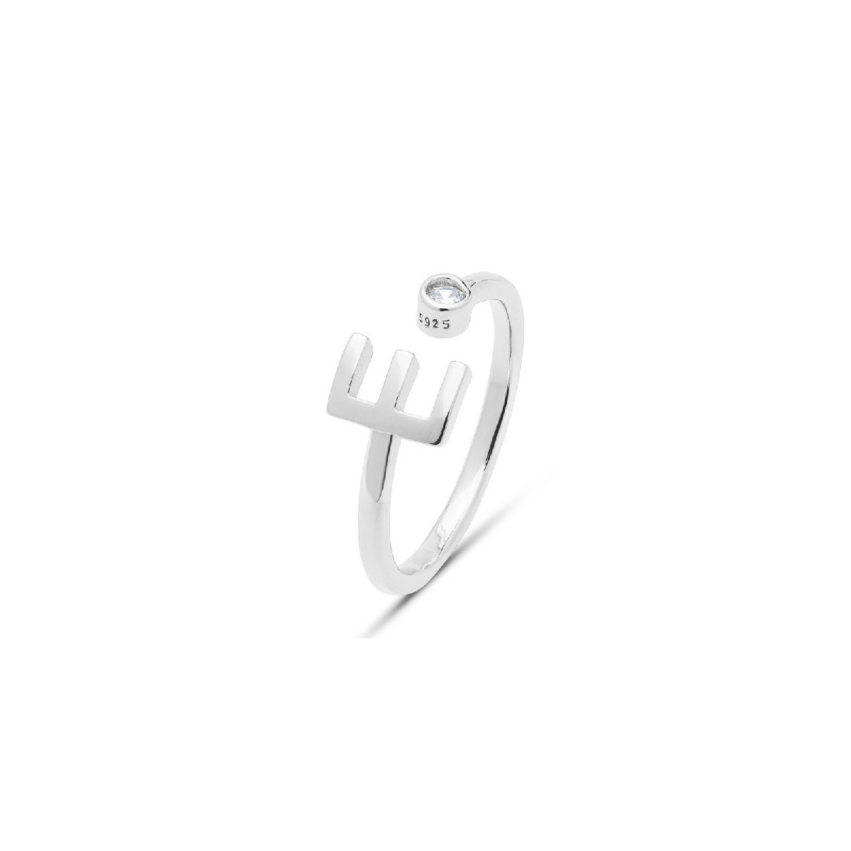 Anillo Luxenter plata 1 ley inicial E
