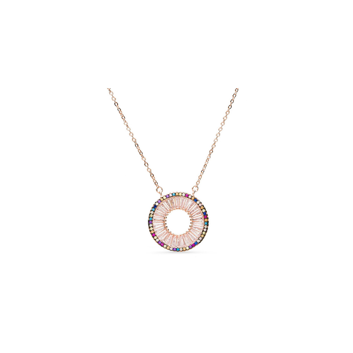 Gargantilla Luxenter Merius plata rosa 925