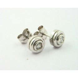 Pendientes oro blanco 750 con brillantes