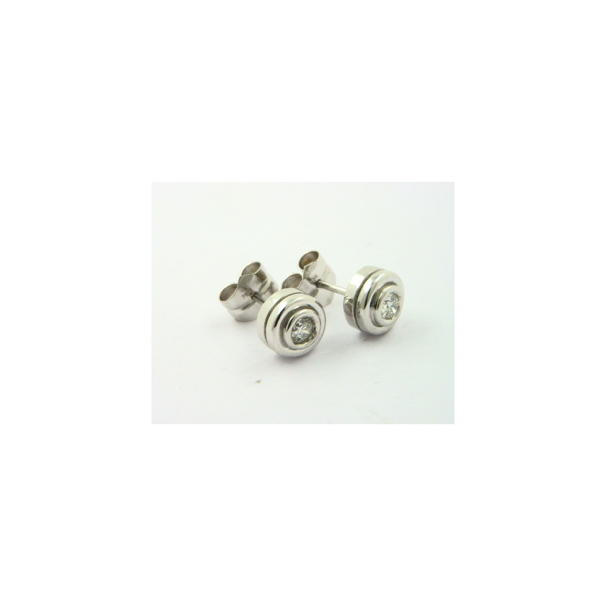 Pendientes oro blanco 750 con brillantes