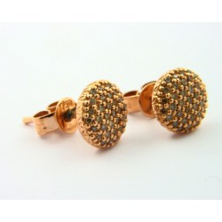 Pendientes oro rosa 750 con brillantes