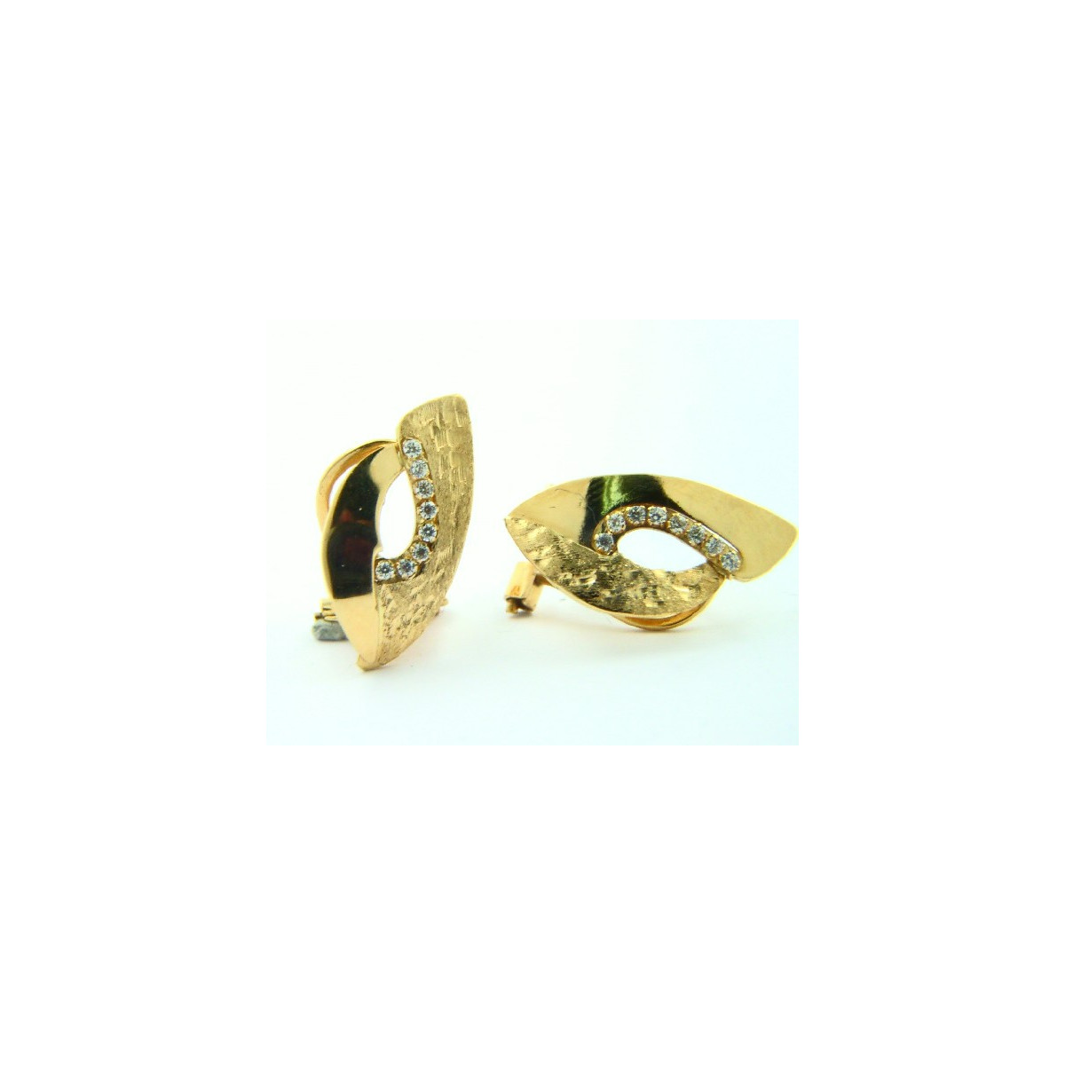 Pendientes oro 750 con circonitas