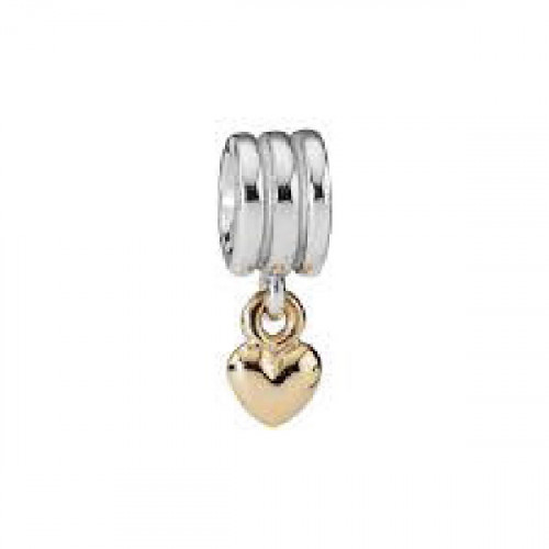 Abalorio Pandora plata 925 y oro 14k