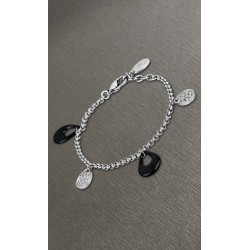 Pulsera Lotus Style acero y cerámica