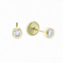 Pendientes Duran Exquse oro 750 y circonita