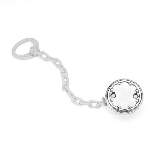 Pinza chupete Pedro Durán Bodoque blanco