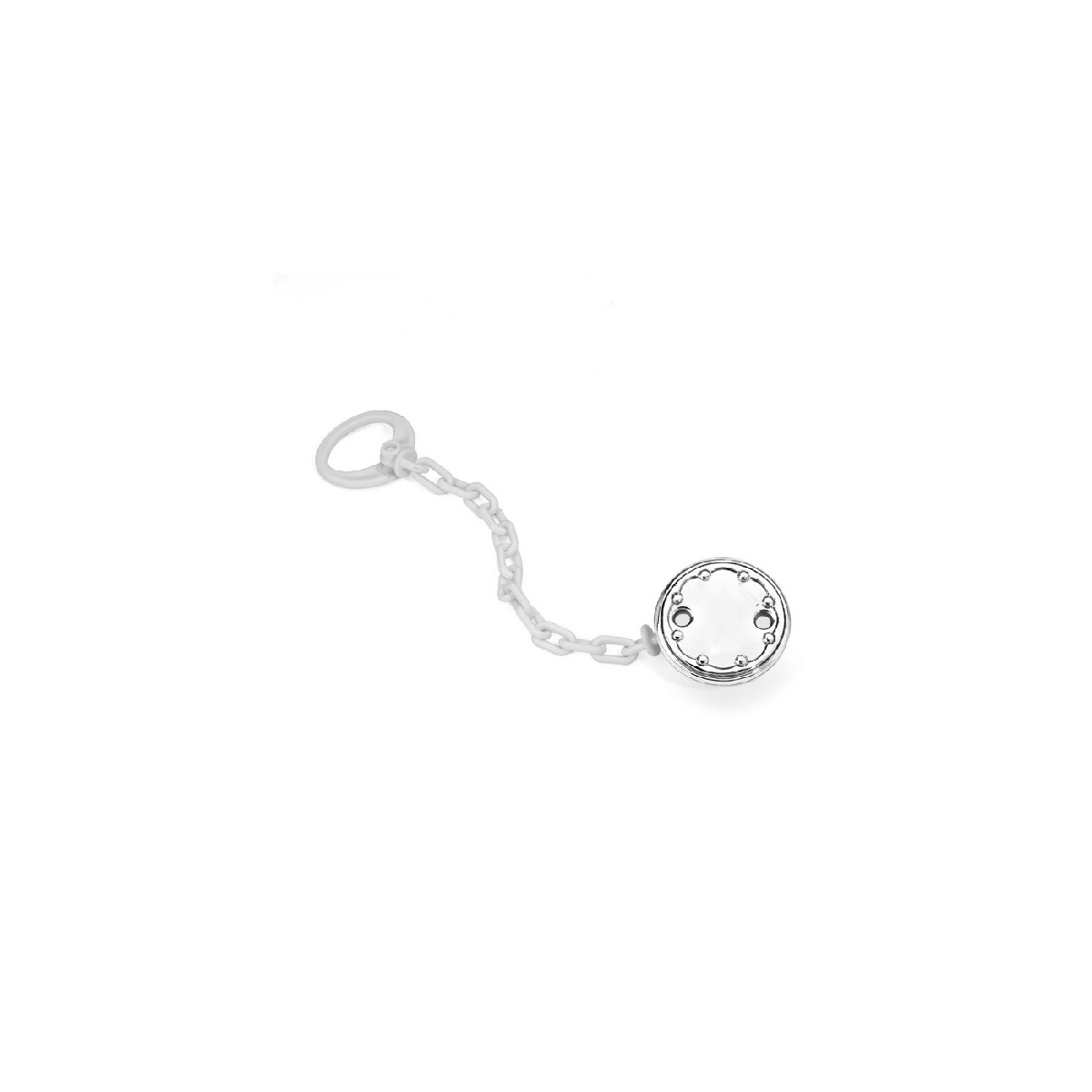 Pinza chupete Pedro Durán Bodoque blanco