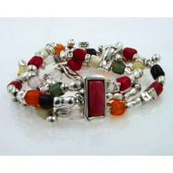 Pulsera Ciclón plateada