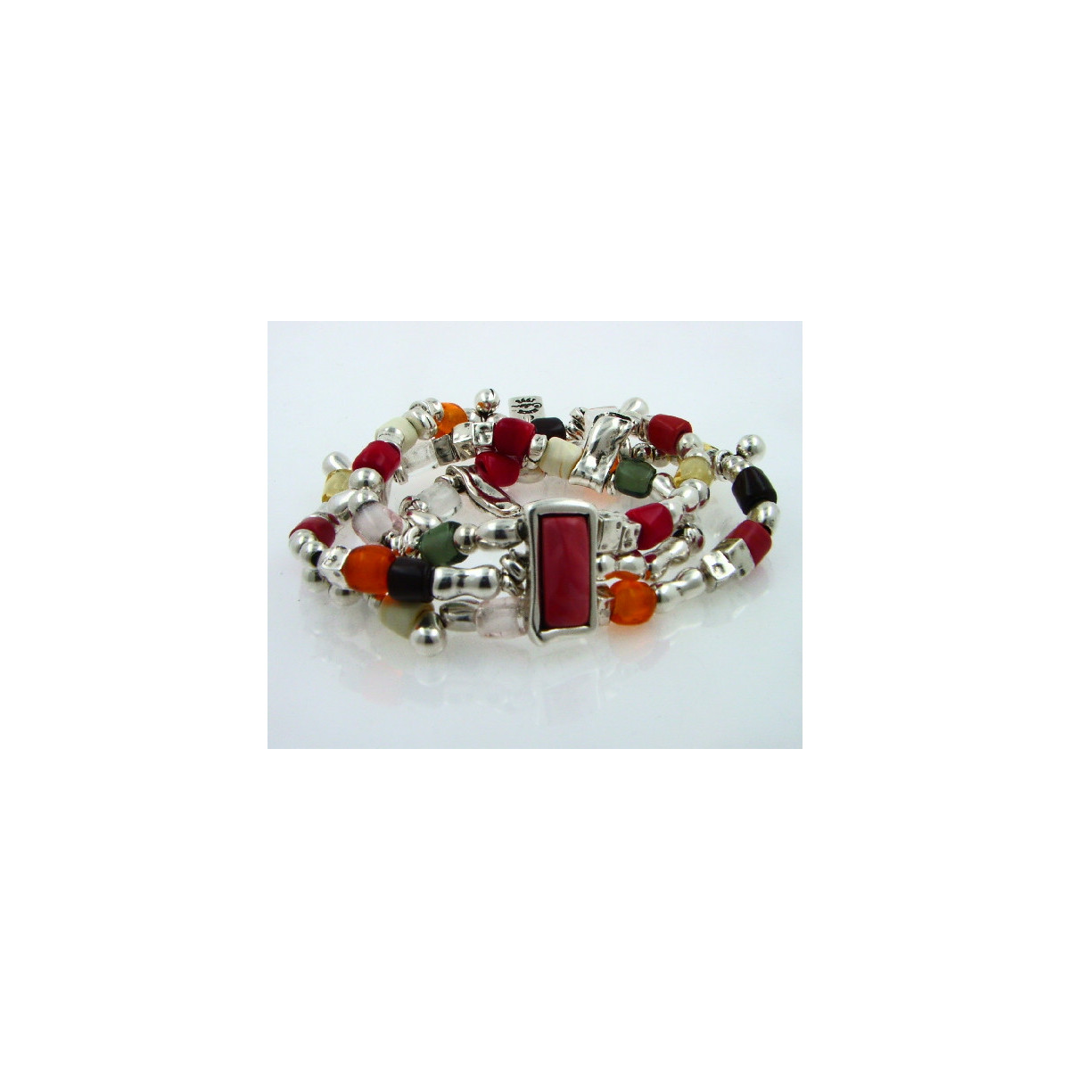 Pulsera Ciclón plateada