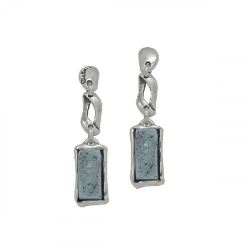 Pendientes Ciclón plateados