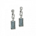 Pendientes Ciclón plateados