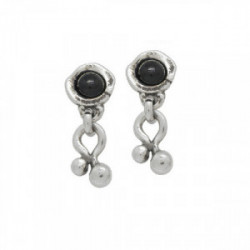 Pendientes Ciclón plateados
