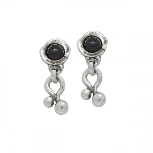 Pendientes Ciclón plateados