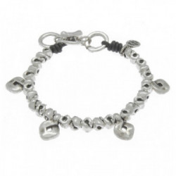 Pulsera Ciclón plateada