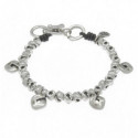 Pulsera Ciclón plateada