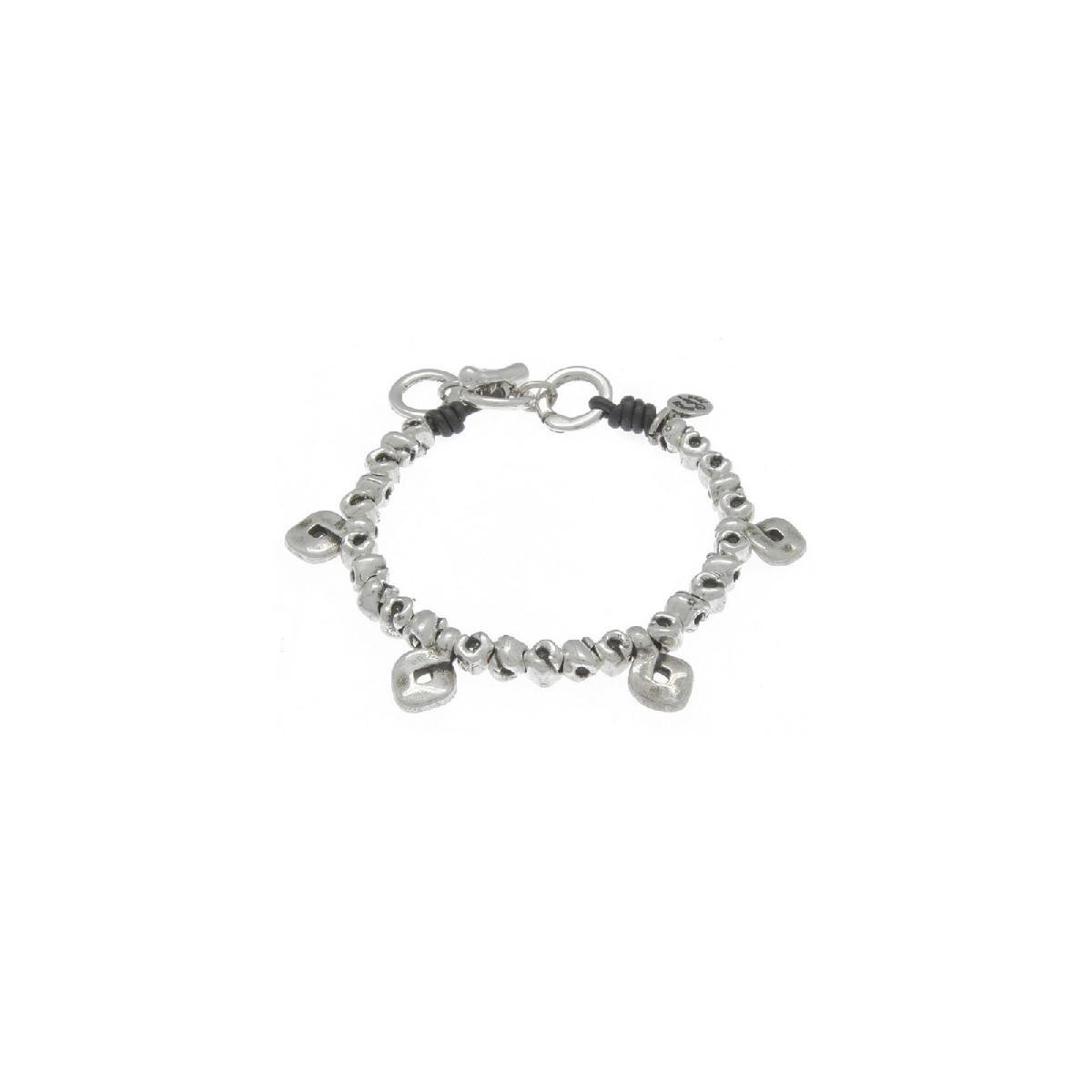 Pulsera Ciclón plateada