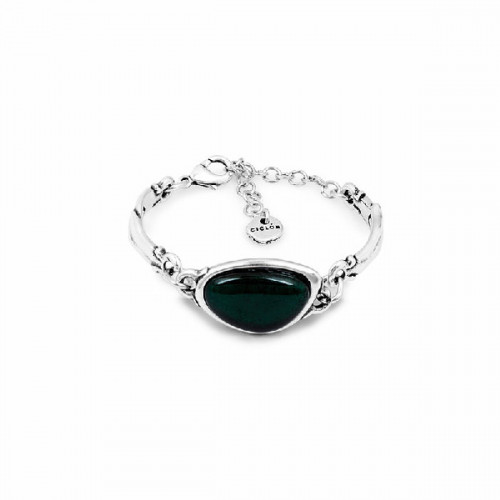 Pulsera Ciclón plateada
