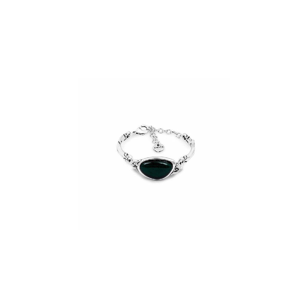 Pulsera Ciclón plateada