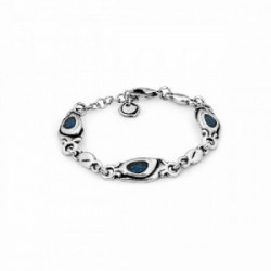 Pulsera Ciclón plateada