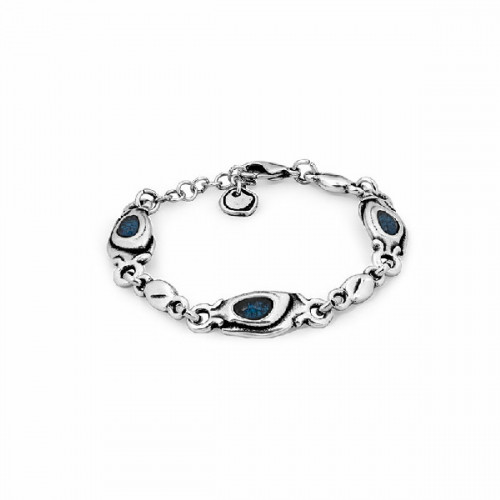 Pulsera Ciclón plateada