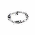 Pulsera Ciclón plateada