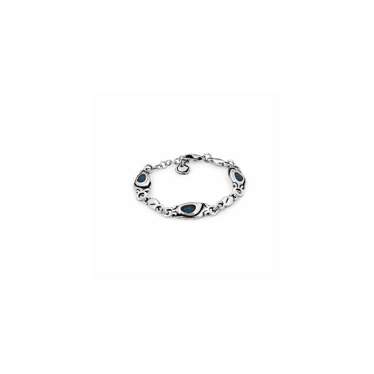 Pulsera Ciclón plateada